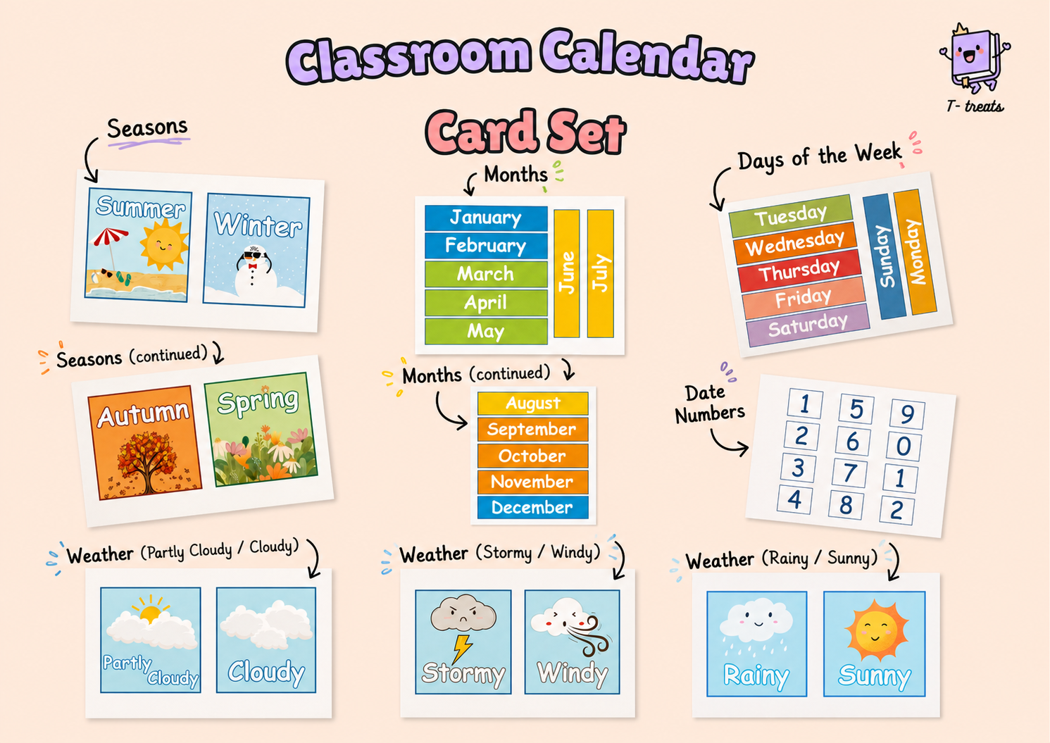 Rainbow Classroom Calendar