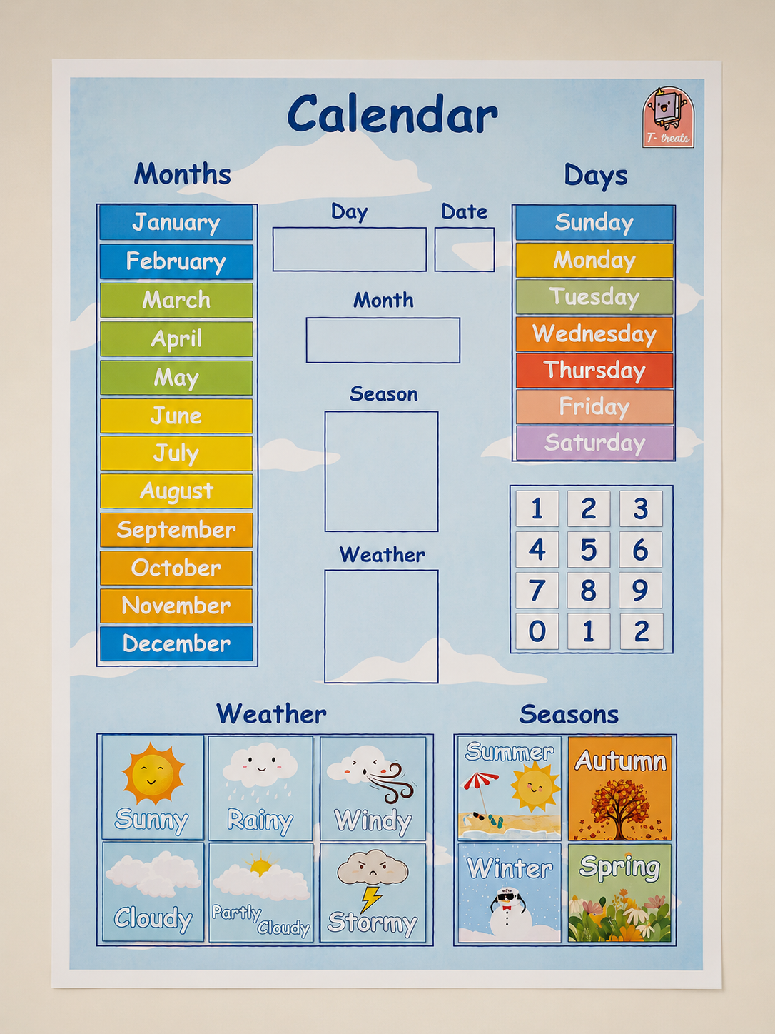 Sky Classroom Calendar