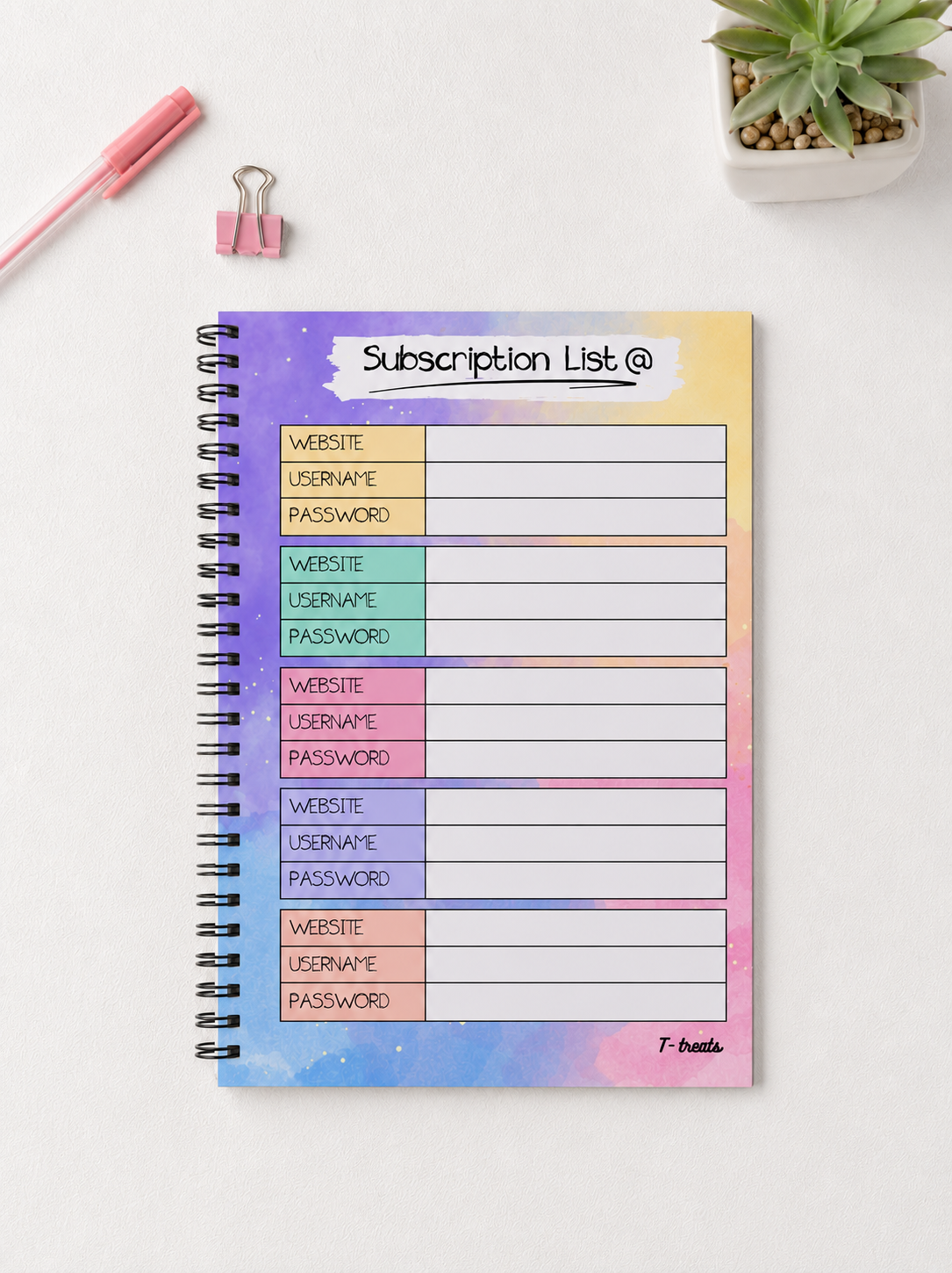 Rainbow Teacher Planner