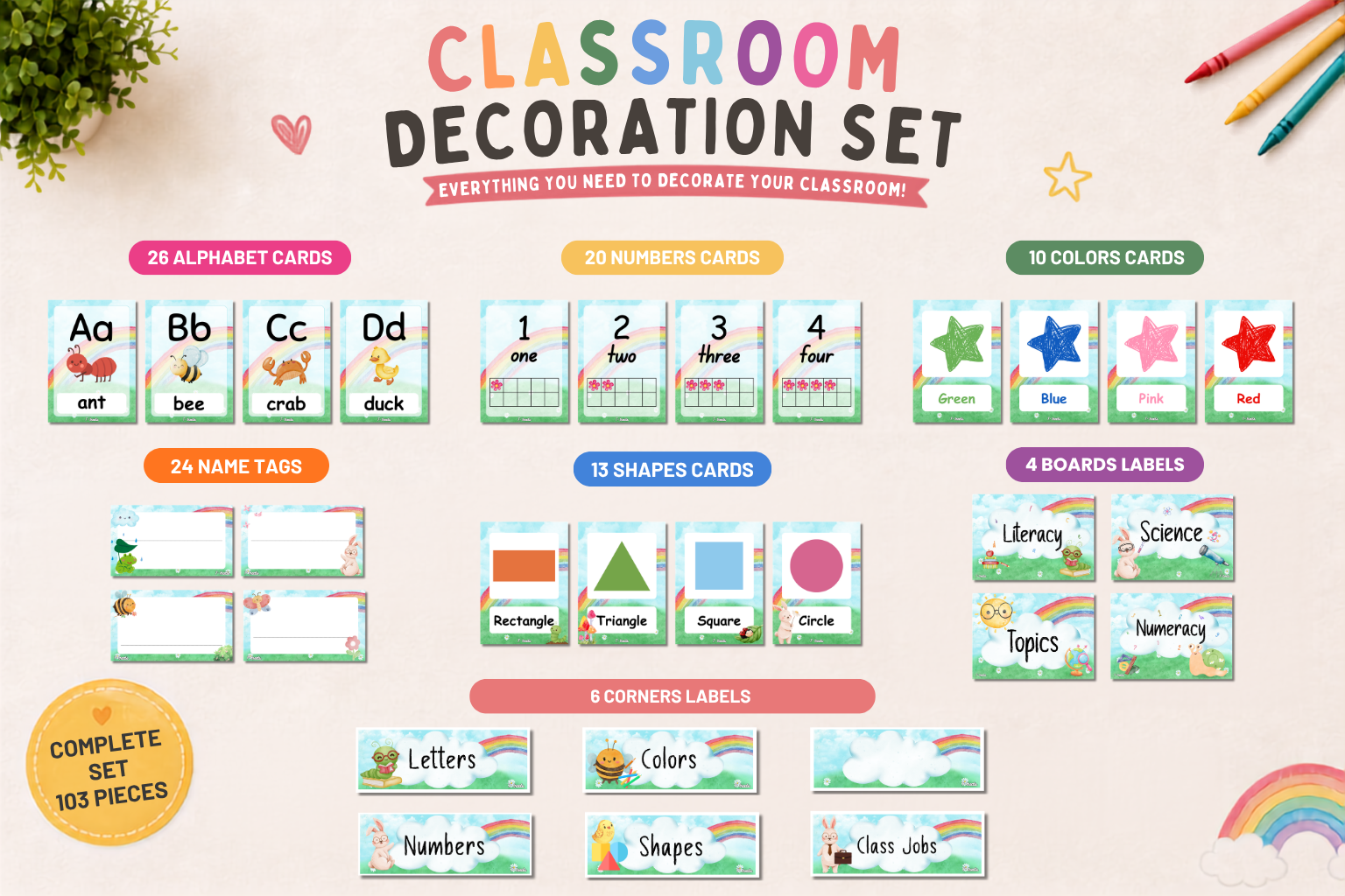Sky Classroom Decoration Set