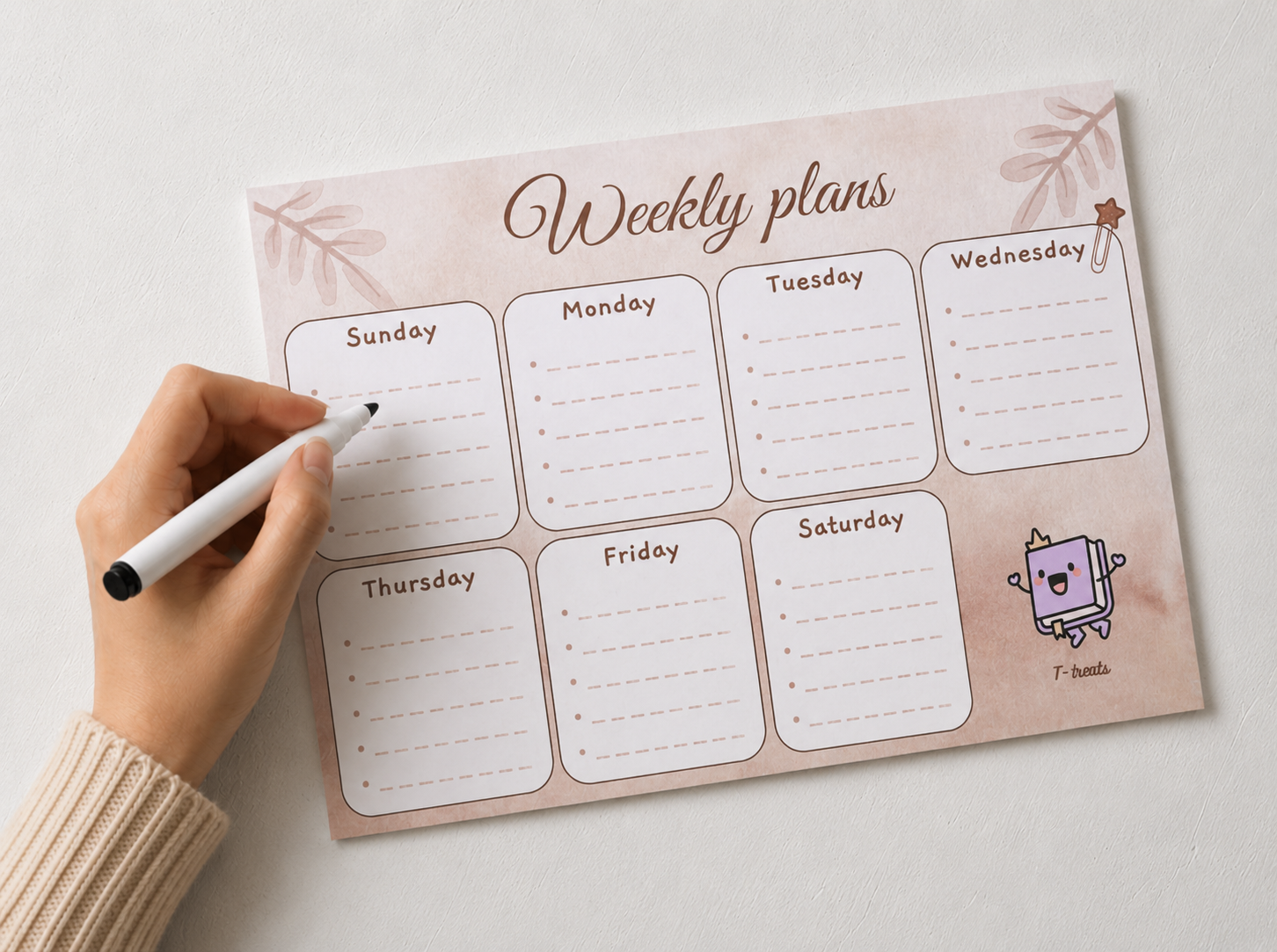 Elegant Weekly Plans Poster