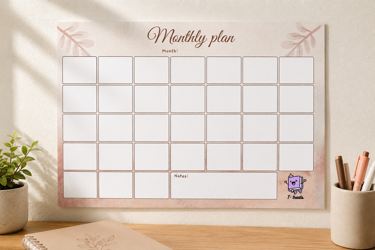 Elegant Monthly Plans Poster