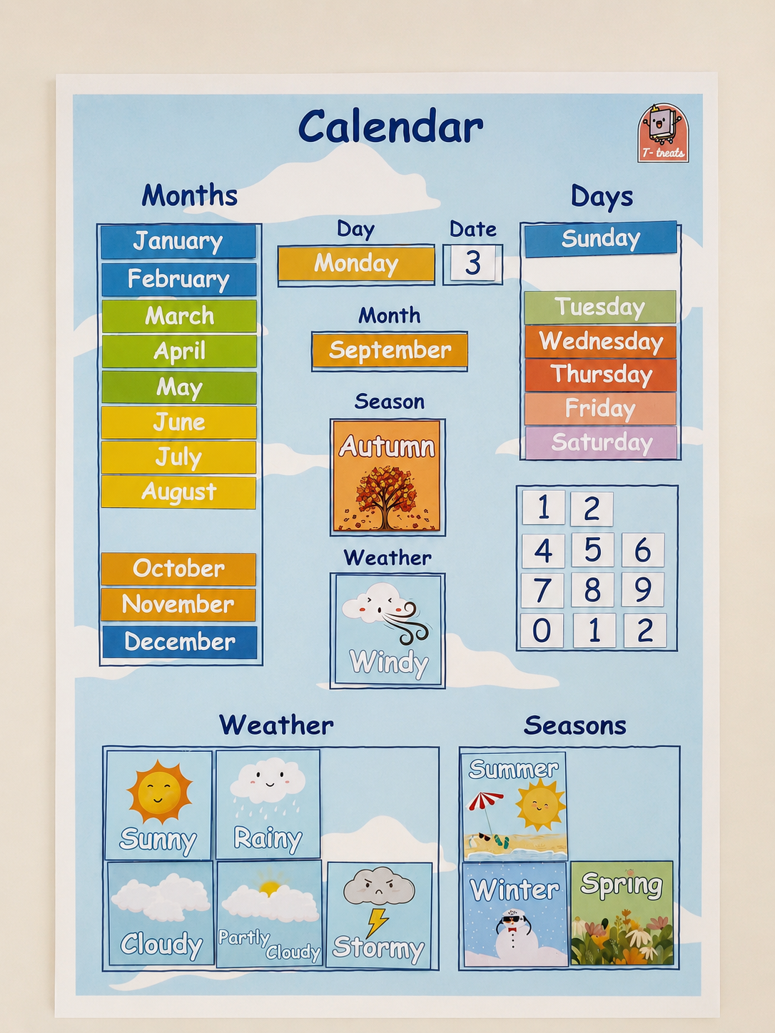 Sky Classroom Calendar